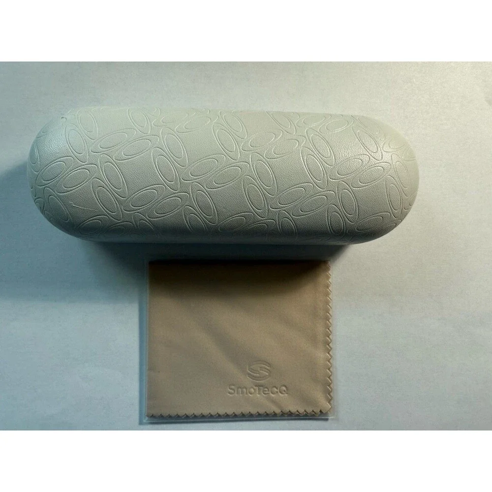 Oakley Signature O Sunglasses Glasses White Clam Shell Hard Case &Cleaning Cloth